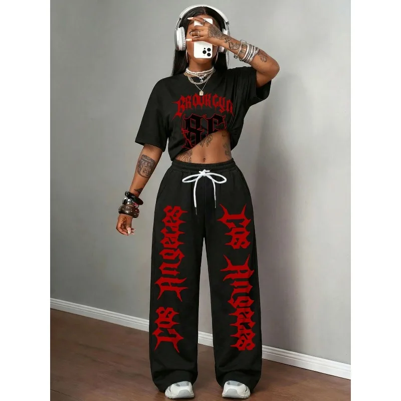 3D new personalized printed quick drying breathable adult children's short sleeved pants casual sports suit