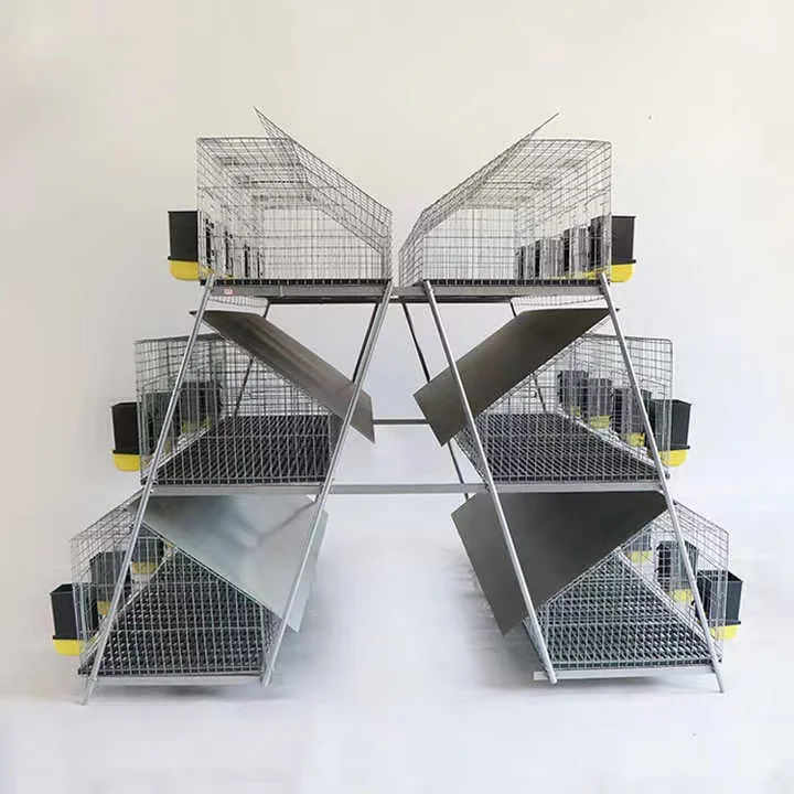 

Lefeng оптовая продажа, хит продаж, высокое качество, проволочная сетка, Kenya Farm, 3-слойная серебристая коммерческая промышленная клетка для кроликов, клетки для животных