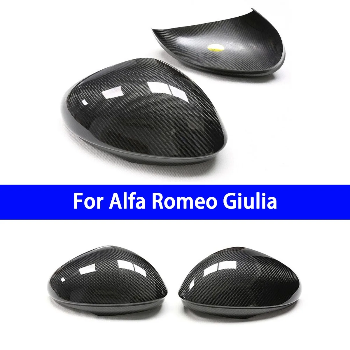 Suitable for Alfa Romeo Giulia Carbon Fiber Rearview Mirror Shell Carbon Fiber Reverse Mirror Car Cover Sticker