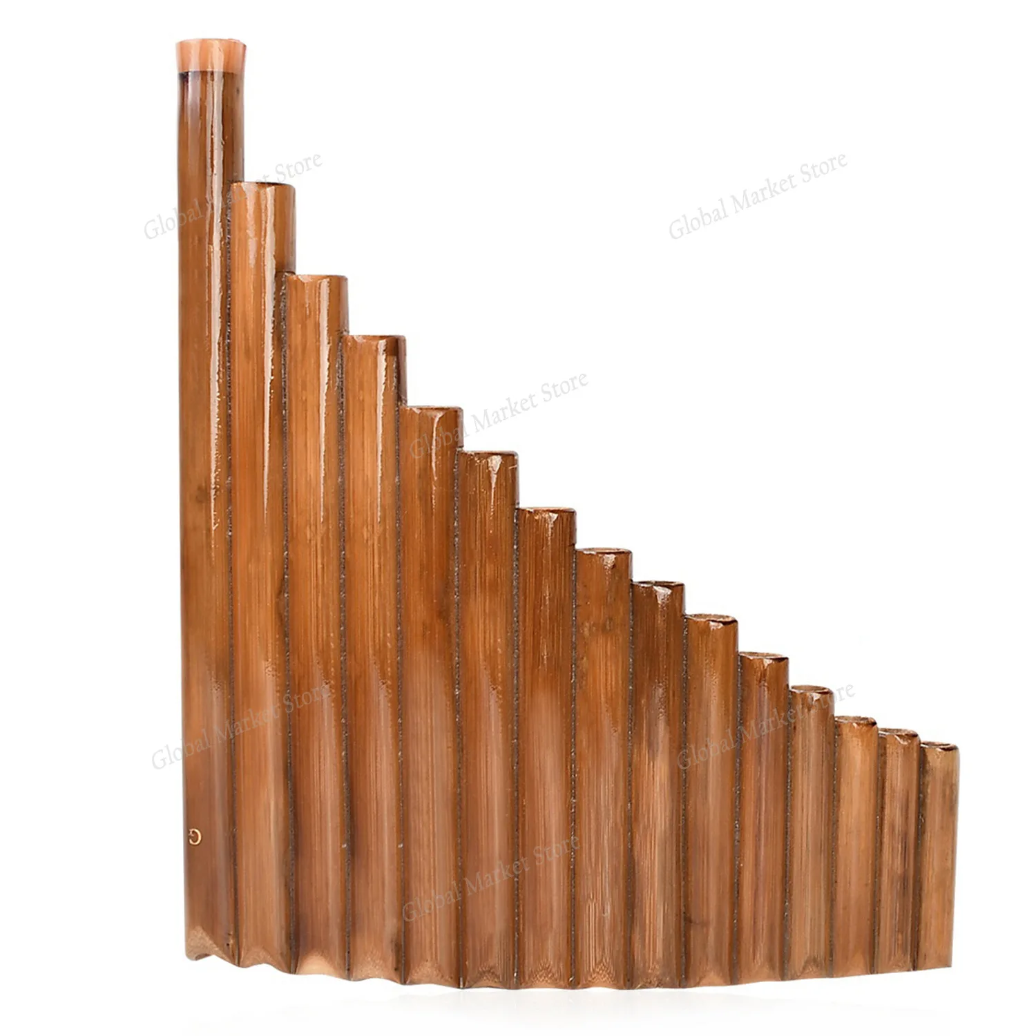 

15-pipe G key bamboo panpipe(Left/Right-Hand),Pan Flute;Panpipes,ideal for beginners and students,manually calibrated,Brown.