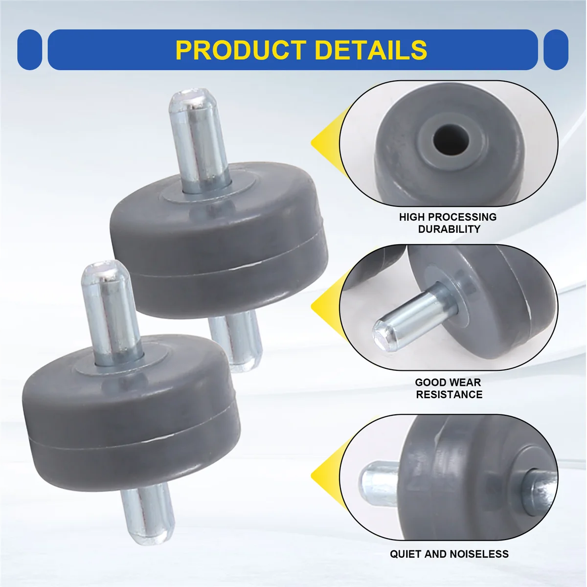 2 Ground Brush Wheels for Shark Vacuum Cleaner NV350 NV352 NV355 NV356E NV500 NV501 and MoreA83X