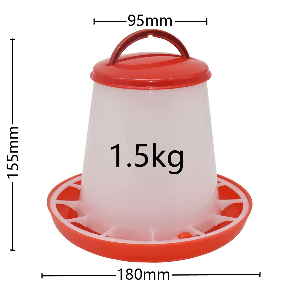 1.5kg/3kg/6kg Quality Chicken Automatic Feeder Quail Pigeon Feeder Chicken Feeding Bucket Poultry Animal Feeding Tools 1Pcs