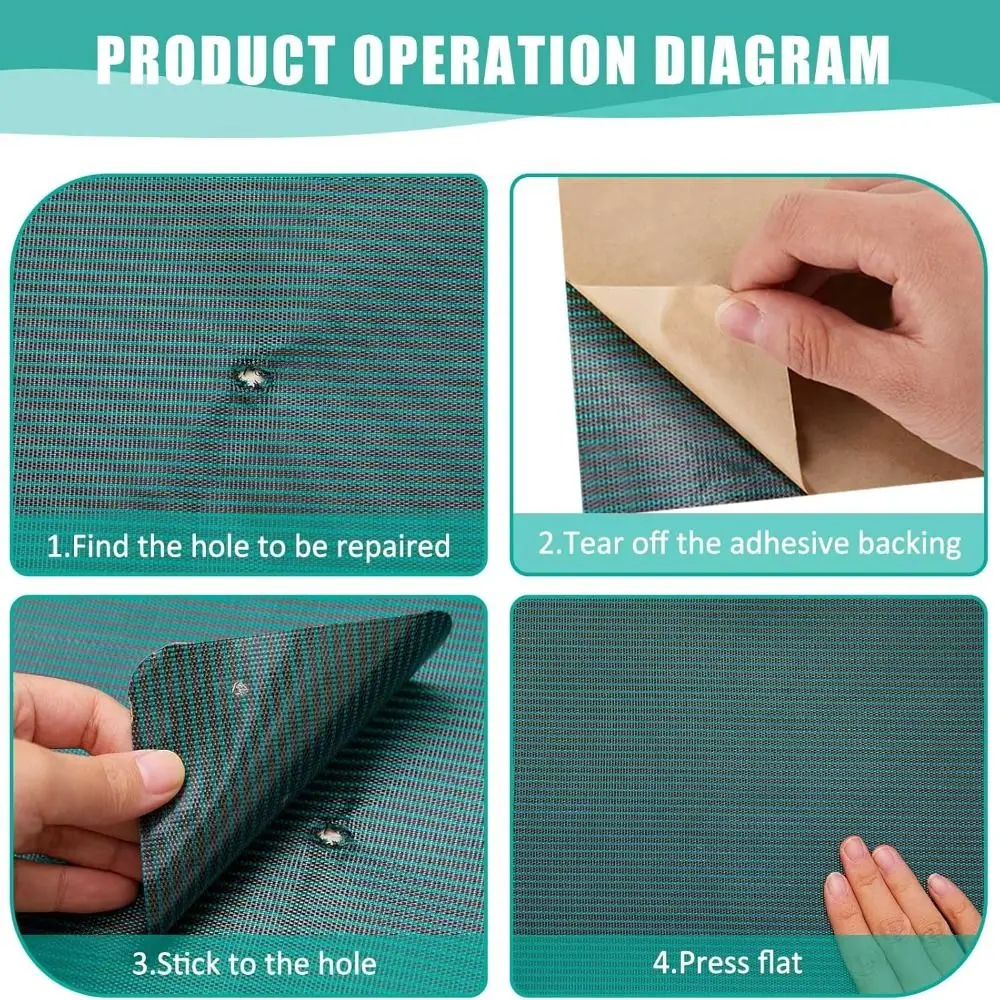 Cuttable Size Pool Cover Repair Patch Tear Resistant Self Adhesive Safety Cover Patch Dustproof Durable