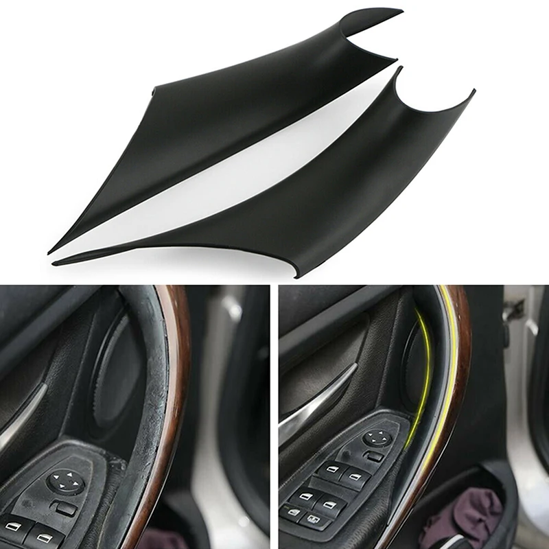 For BMW 3/4 Series F30 F35 320i 320Li 328i 328Li 335i 335Li 2012-2017 2018 Pair Matte Black Interior Door Handle Trim Cover