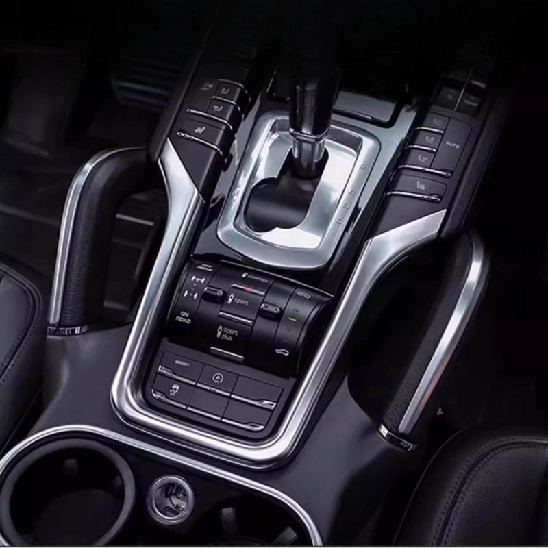 

For Porsche Cayenne 2011-2017 Center Console Gear Trim Frame Bright Strip Interior Sticker Modification Accessories Tools