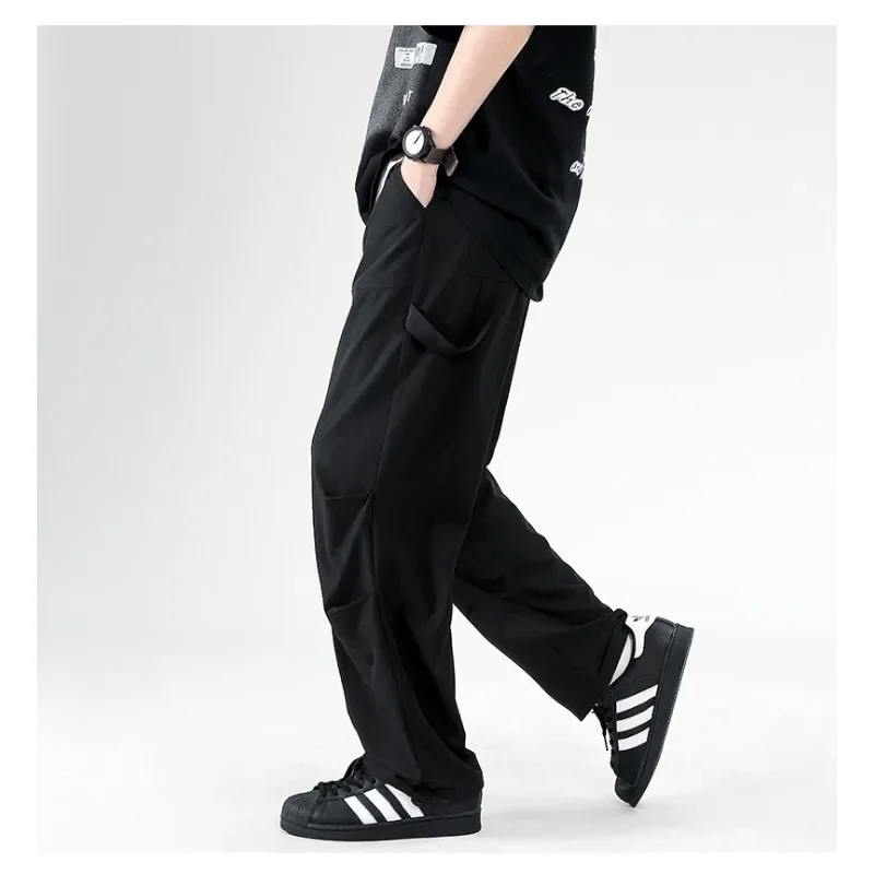 2024 Summer New Casual Pants Neutral Style Solid Color Fashion Casual Pants Cargo Pants Men streetwear