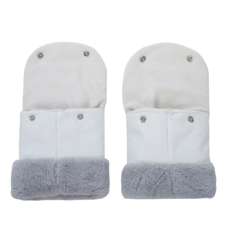 Stroller Fleece Hand Muff Windproof Pushchair Hand Gloves Stroller Handle Hand Muff Keep Your Hands Warm in the Snow