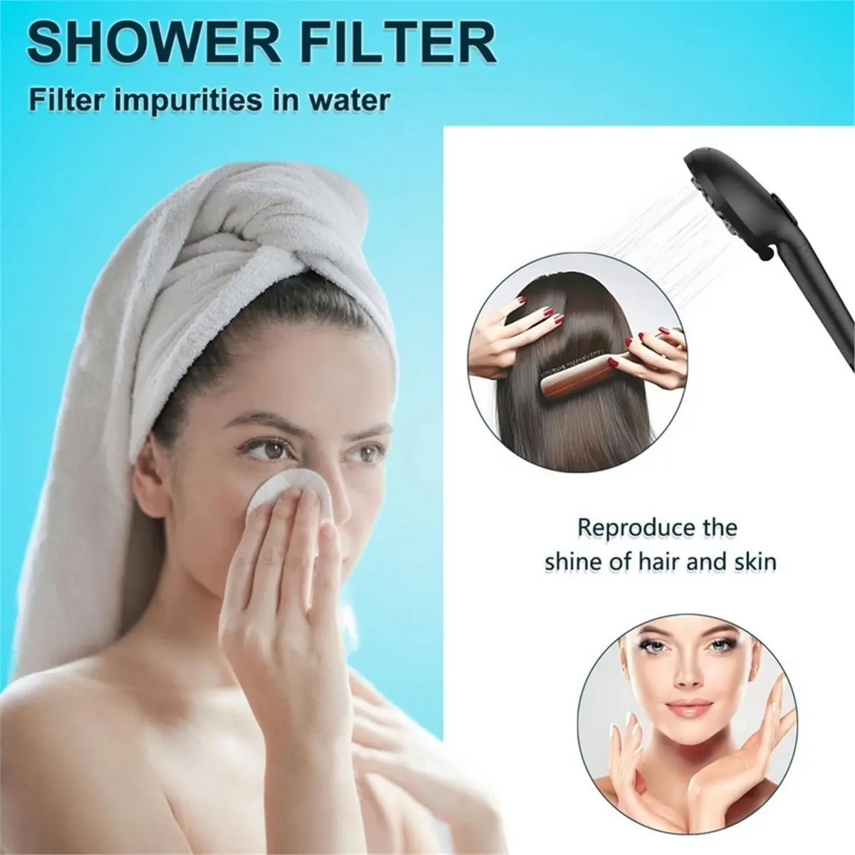 Big Discount 4 Pcs Shower Filter for MakeFit SSJ781/DSSJ781/ DSSJ781-01& HOPOPRO HSF-002 Shower Head Filter Replacement