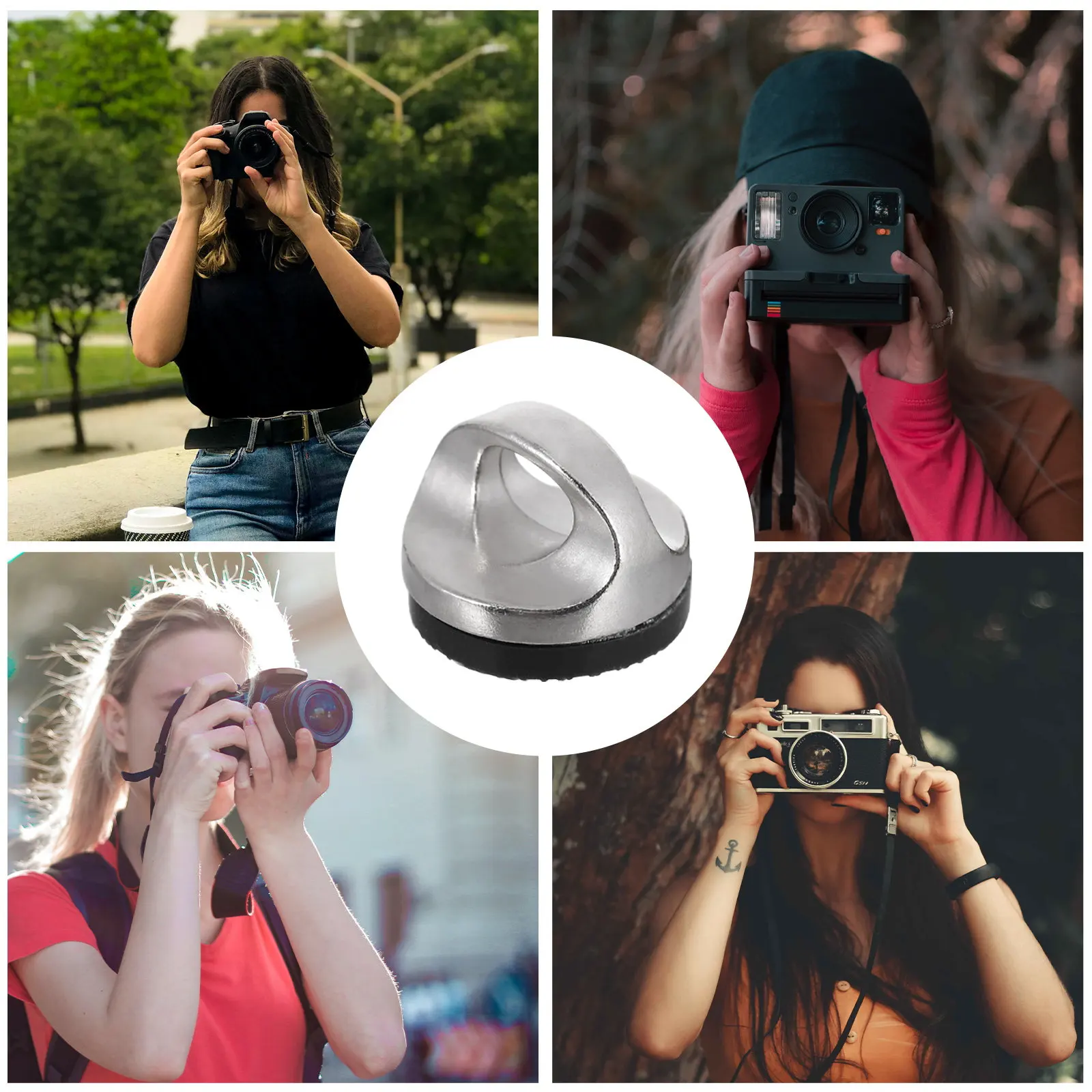 4Pcs Camera Strap Screw Silicone Washer Quick Release Thread Screw Neck Wrist Strap Fixing Camera Shoulder Accessory