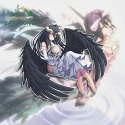 EARLFAMILY 13cm for Albedo Sexy Cute Loli Car Sticker Creative Anime Scratch-Proof Decal Waterproof Surfboard Bumper Decoration