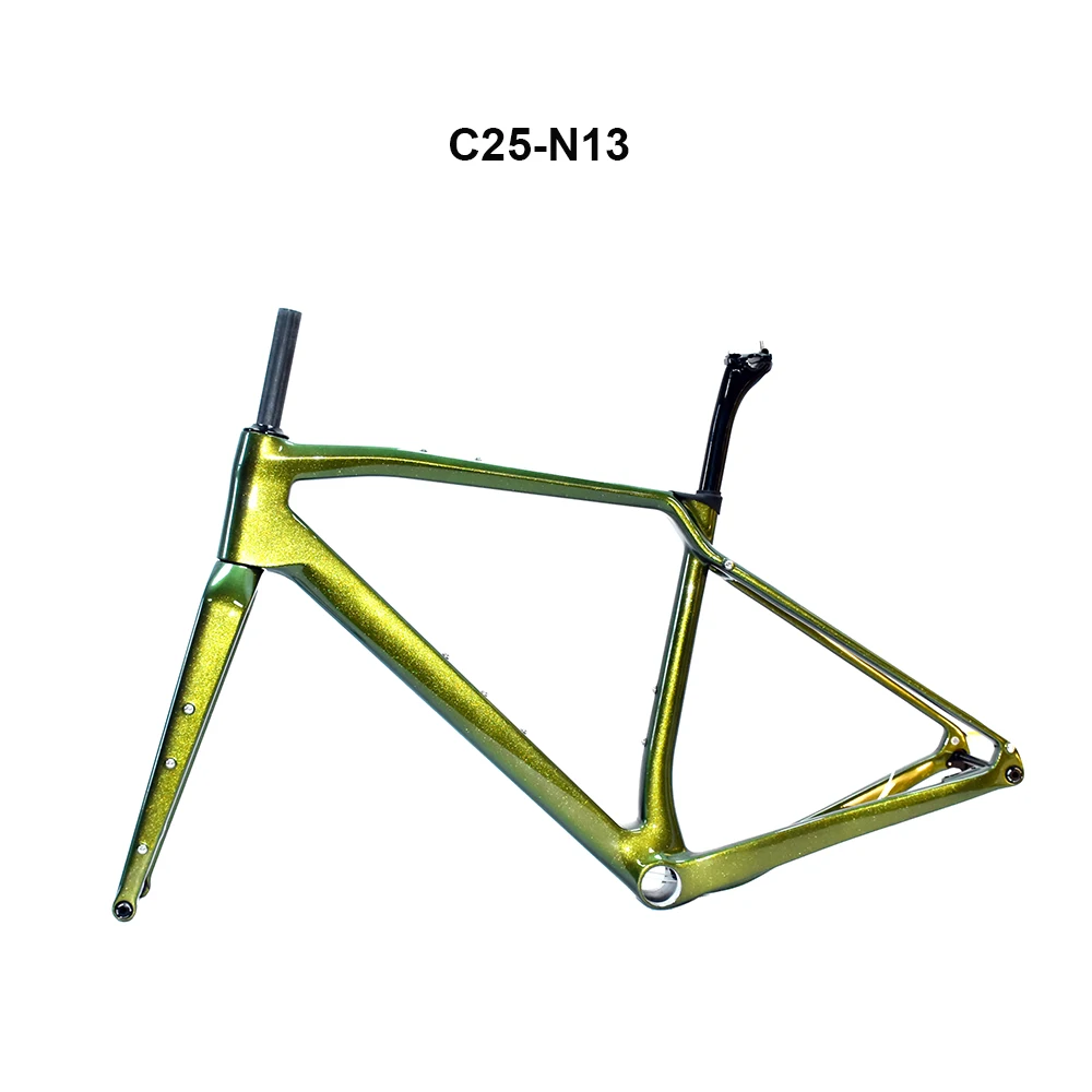 Chameleon Carbon Gravel Bike Frame,Full Inner Cable Bicycle Framework, Customized Color