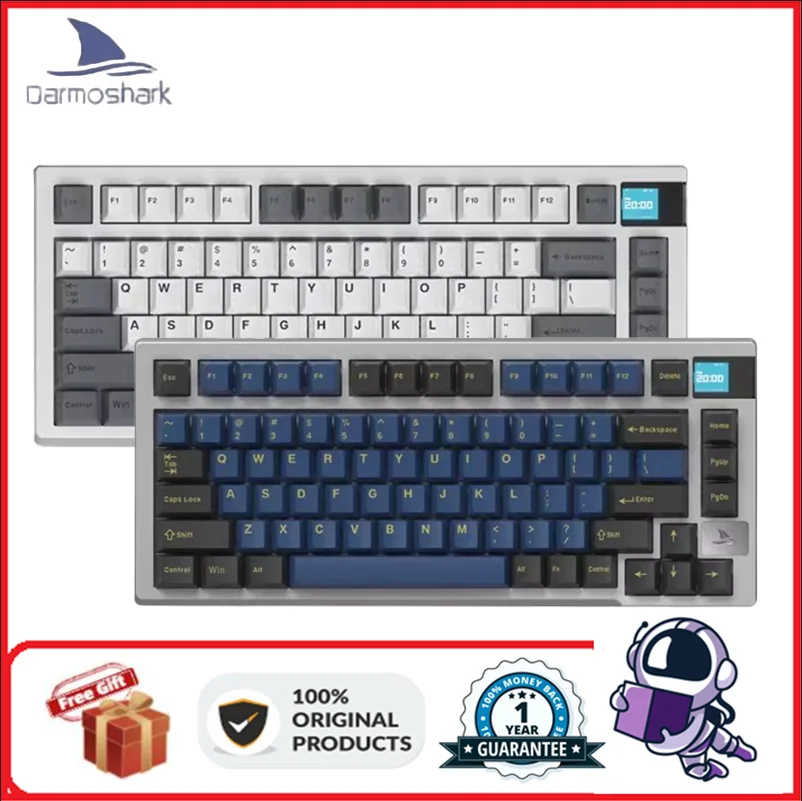 

Darmoshark K8 Wireless Mechanical Keyboard 81 Key Customization Kit Full Key Hot Swap RGB Color Keyboard