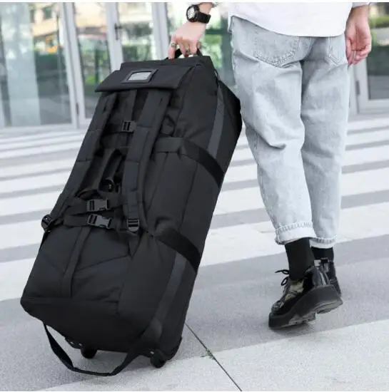 Bolsas de viaje con ruedas plegables Unisex, bolsa de viaje Universal con ruedas, gran capacidad, bolso de almacenamiento de equipaje de alta calidad