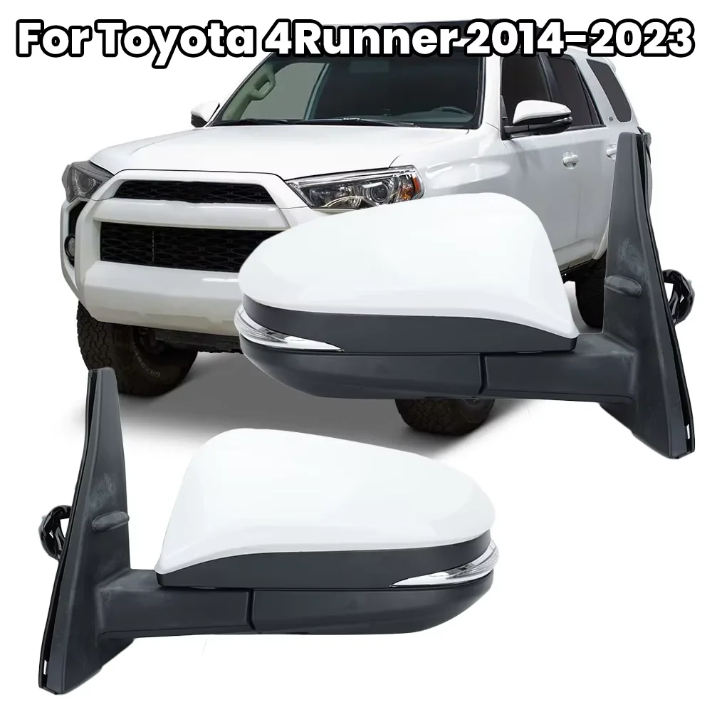 

9Pins Side Rearview Mirror Assembly For Toyota 4Runner 2014-2023 Heated Power Folding Signal Lights Side Mirror Car Accessories