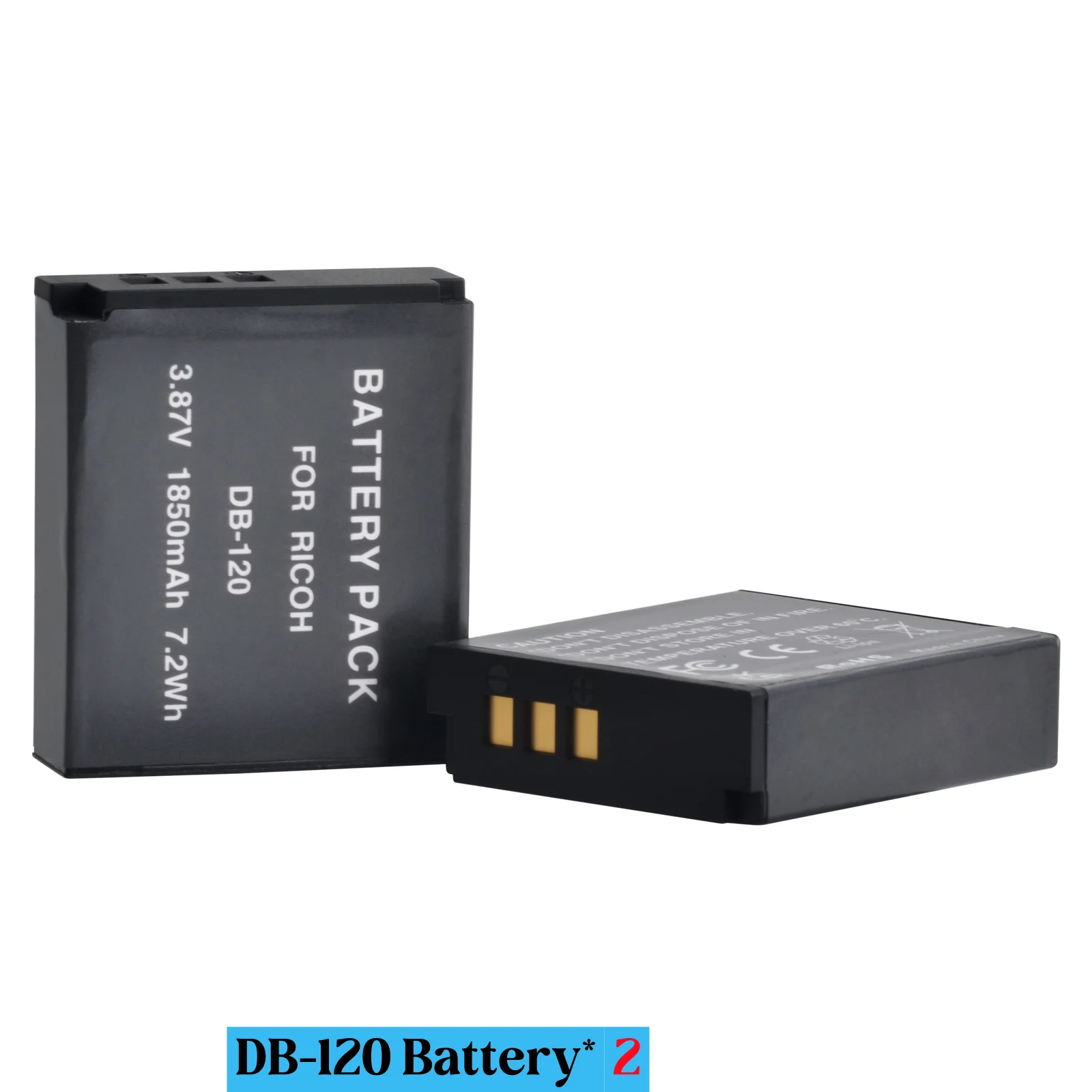 1850mAh DB-120 DB120 DB 120 Replacement Battery+Dual Charger Box