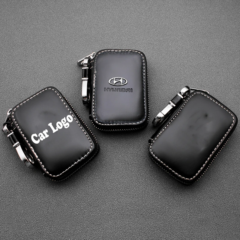 

For Hyundai Nissan Jeep Toyota Chevrolet Fiat Opel Kia Auto Accessories Leather Key Wallet Car Bag Multi Function Case