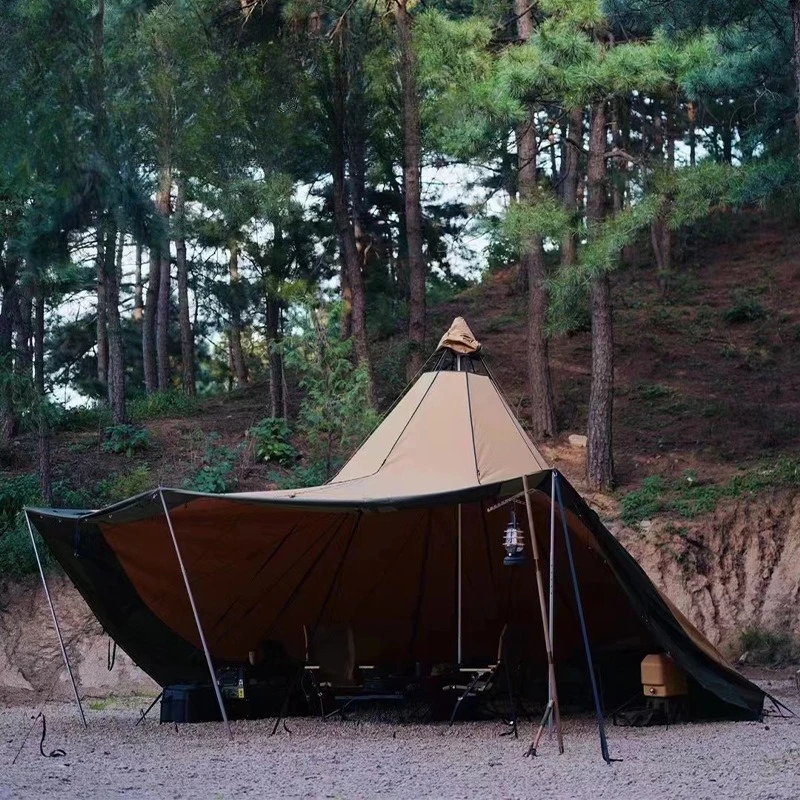 Tent camp camping waterproof and windproof Indianite tower chief shelter tent waterproof and windproof