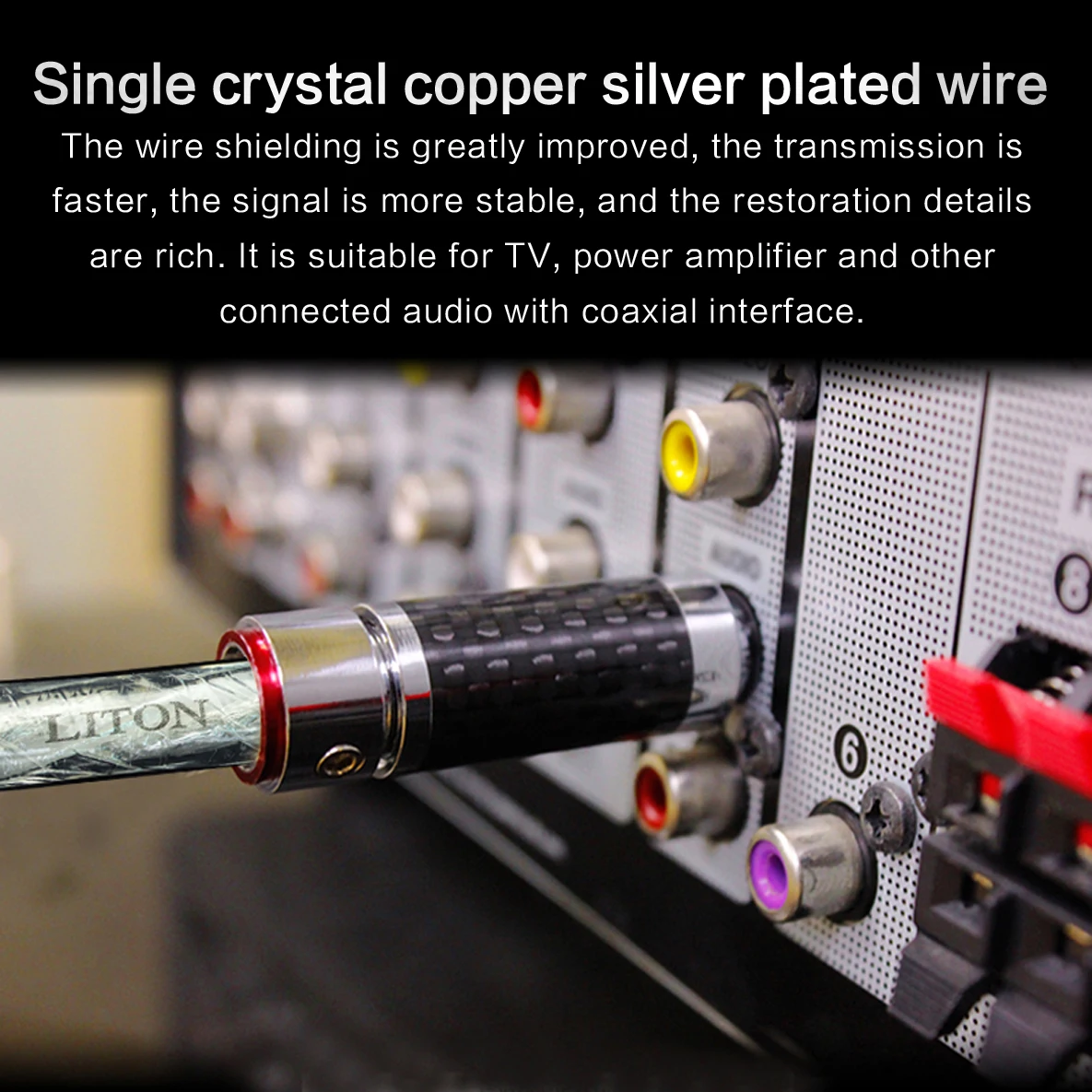 7n Occ Einkristall Kupfer versilbert Doppels child Silber Fieber Audio kabel RCA Doppel Lotus Audio Signal kabel