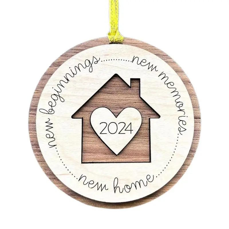 Wooden Ornaments For Tree Wooden Decorative Housewarming Signs Cute Home Decoration Festive House Ornament For Walls Doors