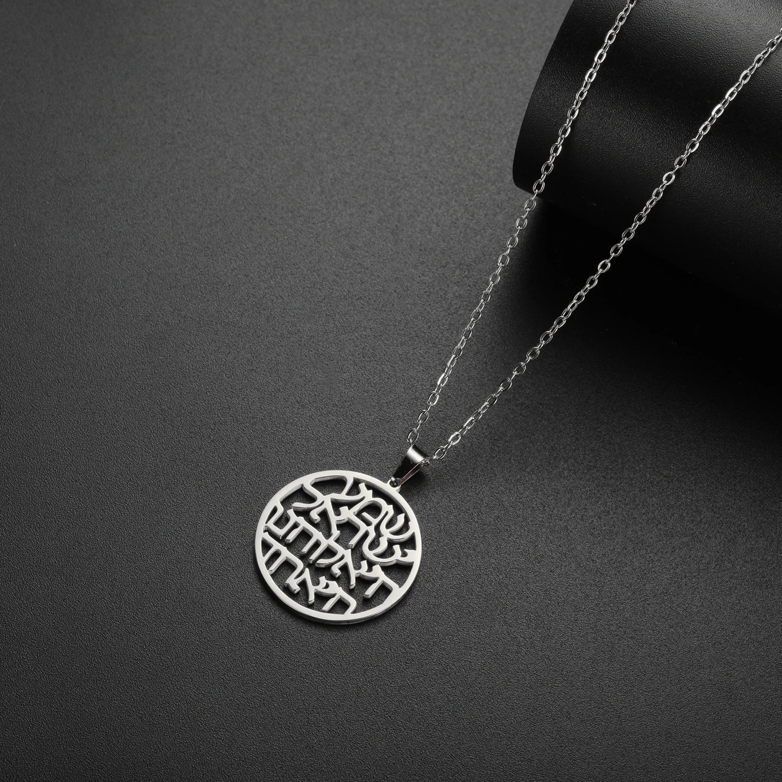 LIKGREAT Vintage Farsi Pendant Necklace For Women Men Stainless Steel Gold Color Vintage Chain Necklaces Earring Jewelry Gift