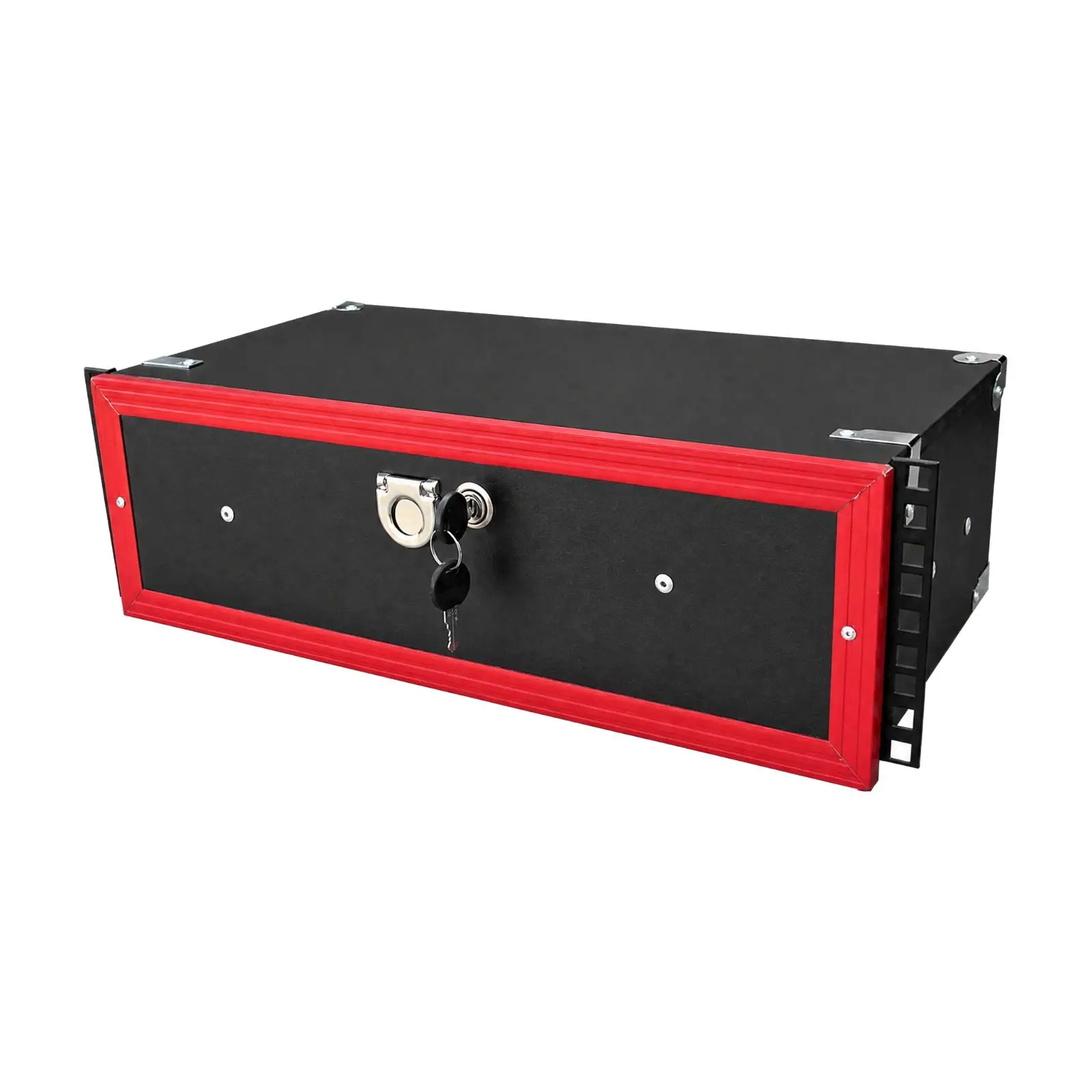 3U Rack Drawer with Cushioned Interior for Organizing Studio Gear in Standard Rack Setup