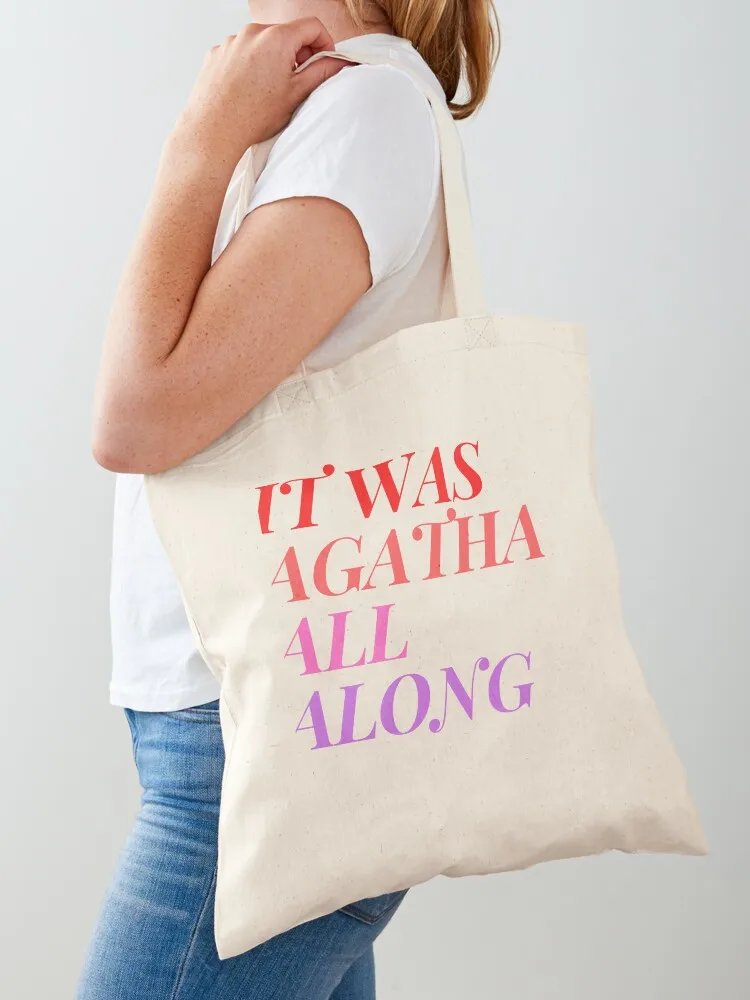 

IT WAS AGATHA ALL ALONG Сумка-тоут для женщин, тканевые сумки, женские сумки, холщовая сумка