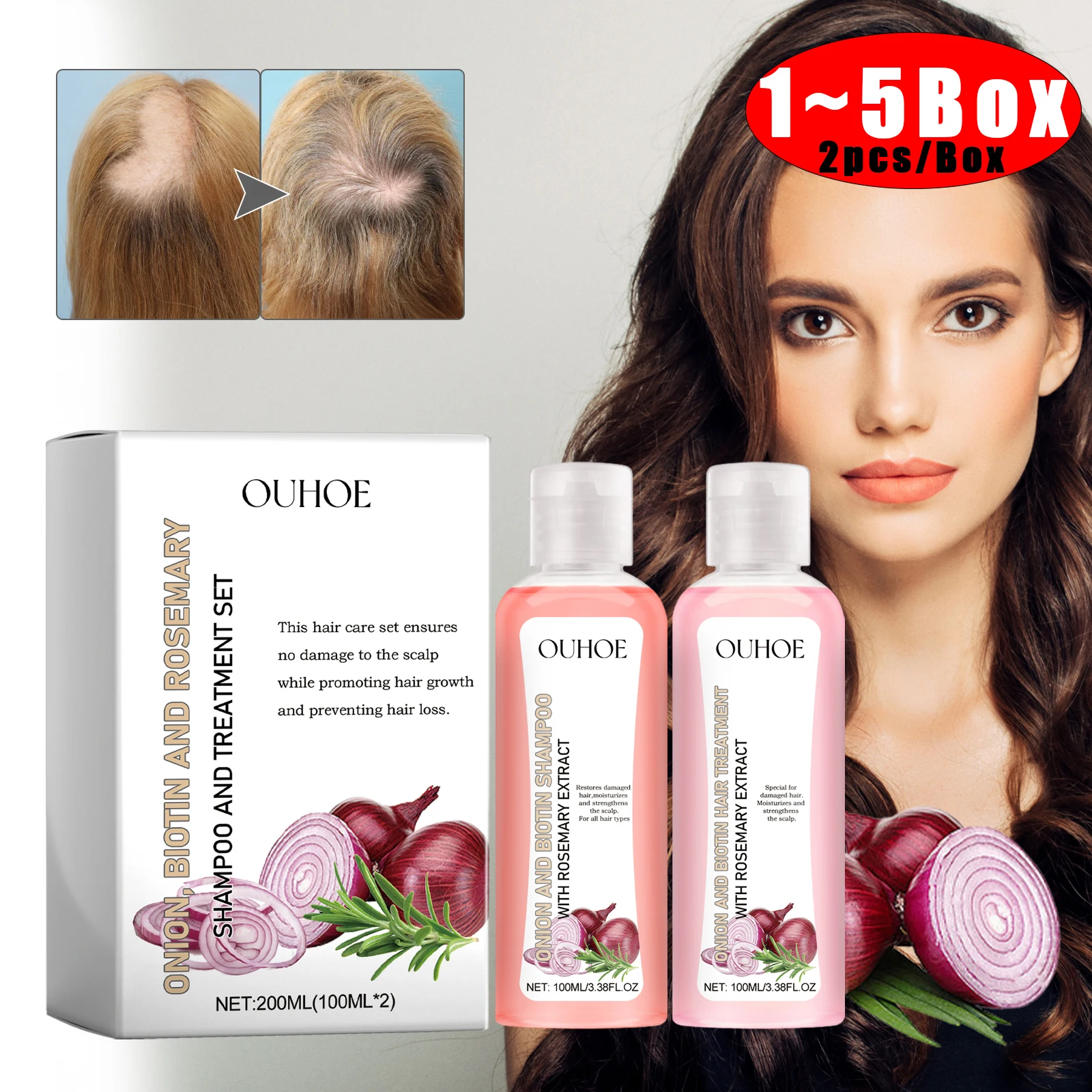 Biotin Rosemary Shampoo Care Set Shampoo Conditioner For All Hair Types Hair Shampoo Paraben Free Healthy Hair Care Gift