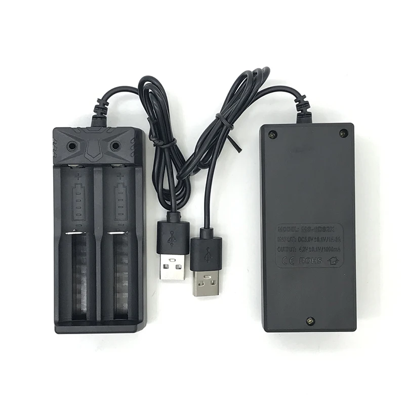 2 Slots USB Dual 18650 Charging 3.7V Rechargeable Lithium Battery 18650 Battery Charger For 18500/18490/16340/14500 Battery