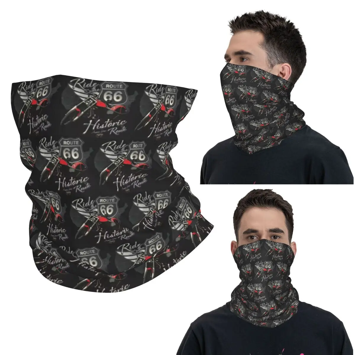 

Путешествия на мотоцикле Route-S 66, бандана, гетры с принтом, шарф, многофункциональная Балаклава, унисекс для взрослых