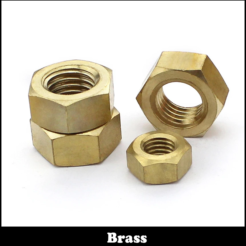 

M1.4 M1.6 M2 M2.5 M3 Metric Thread Copper DIN934 Brass Hexagonal Hex Nuts Hexagon Nut