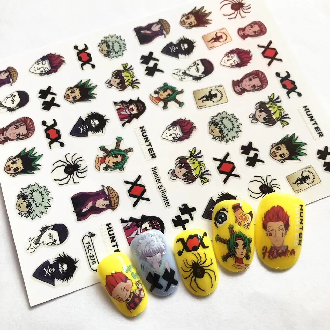 Hunter×Hunter  TSC-275 3d Nail Art Stickers Decal Template Diy nNail Tool Decorations Anime Slider