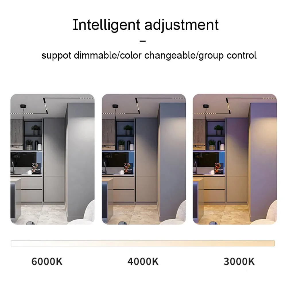 20 نوع الذكية المغناطيسي أضواء المسارات تويا DC48V مصابيح السقف المغناطيس بقعة الفيضانات مصبغة مصباح غرفة المعيشة الحديثة المنزل أسود أبيض