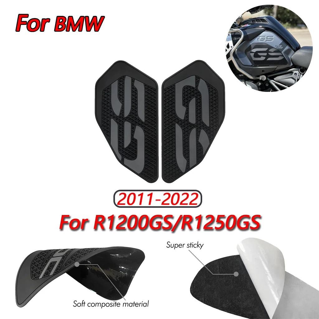 

Для 2014-2018 BMW R1200GS/R1250GS ADV 2019-2022 мотоциклетный коврик для топливного бака, противоскользящий комплект наклеек на колени