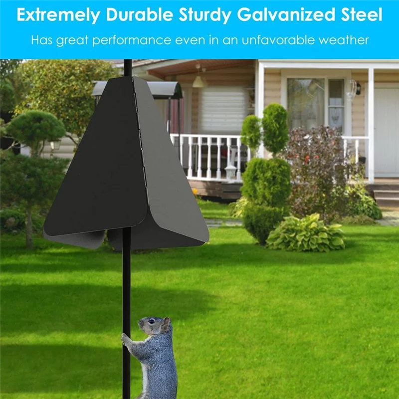 

T02C!Bird Squirrel Baffle Clear Dome Wrap Squirrel Guard Bird Feeder Pole Rain Proof Hanging Bird Rain Cover