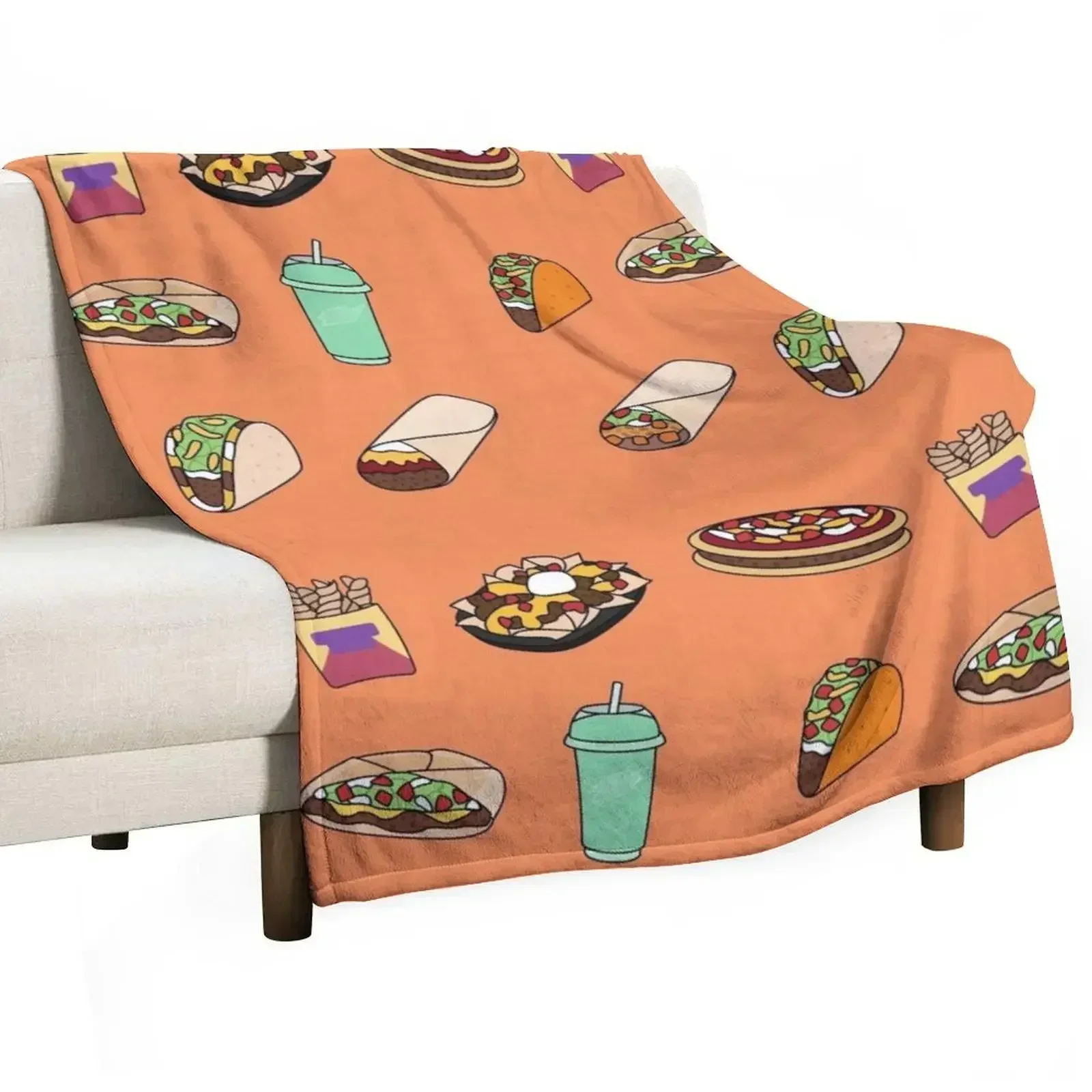 

Taco Bell Throw Blanket Warm Vintage Picnic Blankets