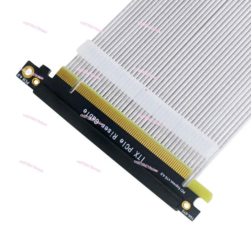 

PCI-E4.0X16 graphics card extension cable compatible with PCI-E3.0 vertical plug white adapter cable A4 chassis