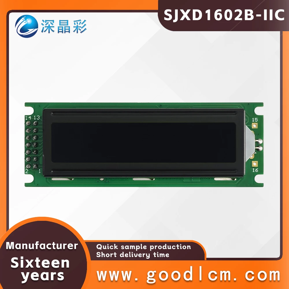 Russian language LCD 1602 screen module SJXD1602B-IIC Industrial grade I2C/IC adapter board 16X2 character dot matrix screen
