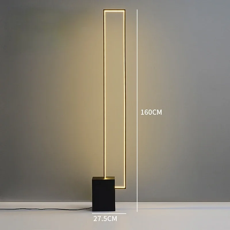 Nordic Style Floor Lamps for Living Room  Led Lights  Living Room Minimalist Light Luxury Vertical Square Floor Lamp