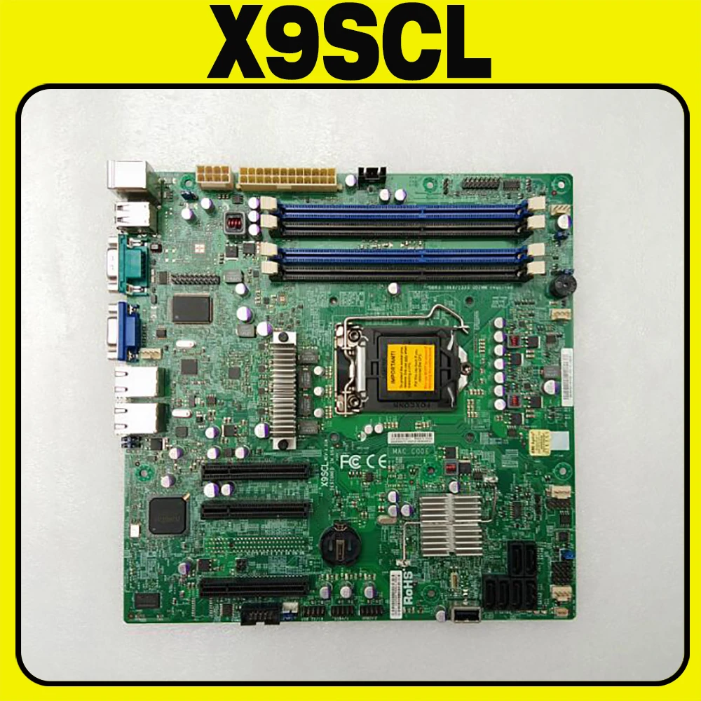 X9SCL For Supermicro Server Motherboard LGA1155 DDR3 SATA 2.0 PCI-E 3.0 USB 2.0 Xeon E3-1200 V1 V2 Series