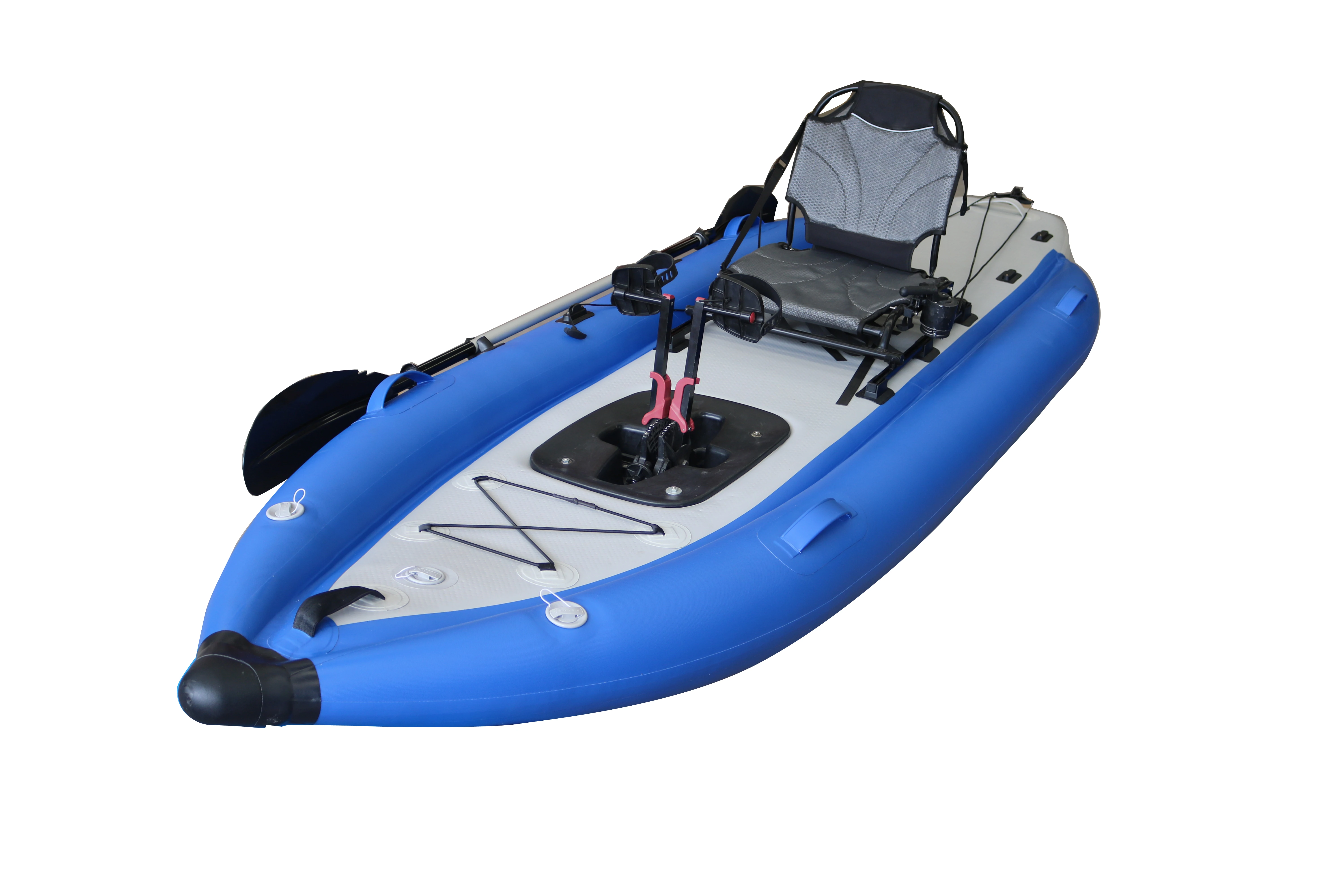 2024 Hot Sale Popular Lightweight Inflatable Fishing Pedal Kayak PVC Material 1 Person 12FT Pedal Drive Kayak for Sale