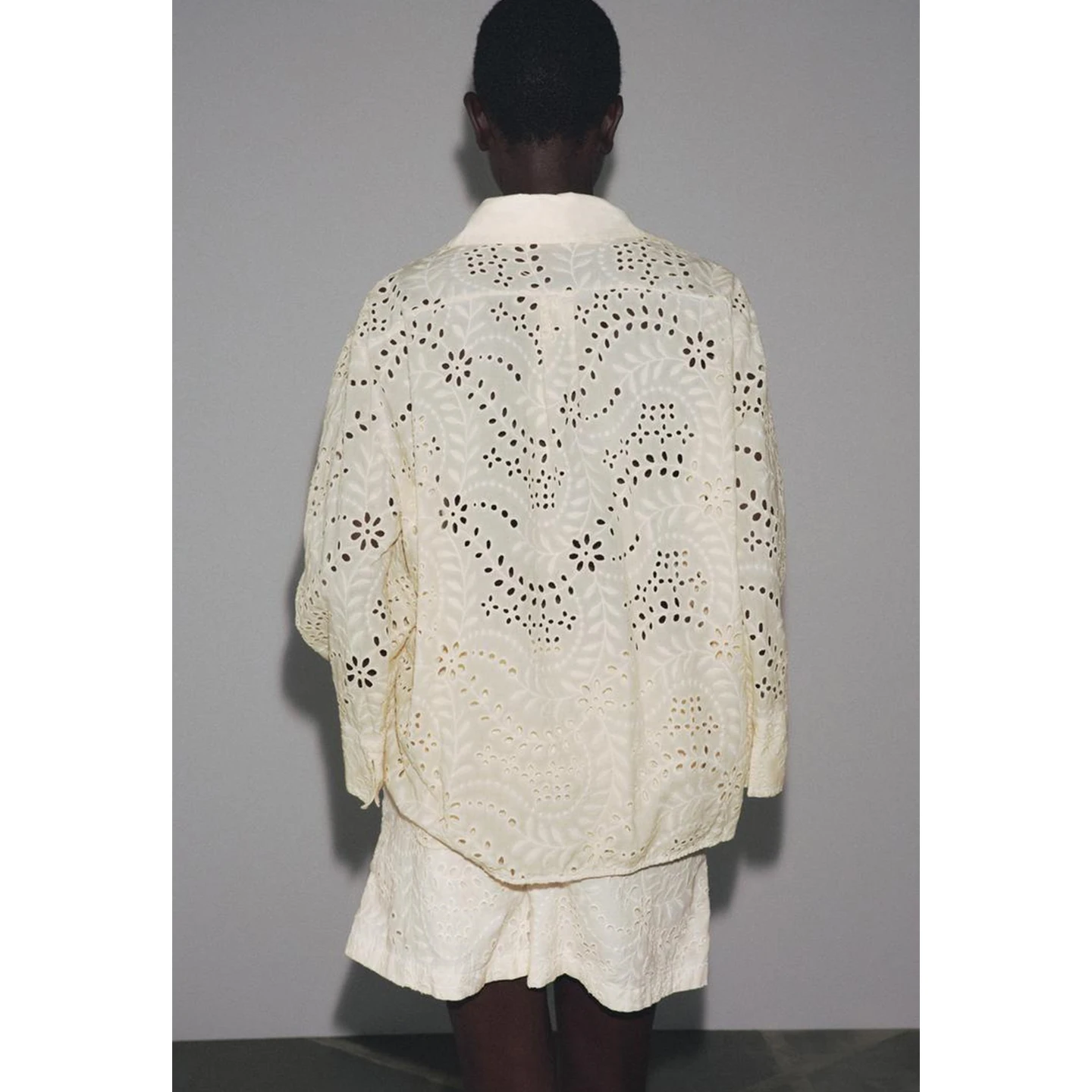 مختلط القطن المطرزة الجوف خارج عادية irt V-Ne ort السراويل النسائية الصيف رقيقة البوليستر طويلة Sve غير غرق