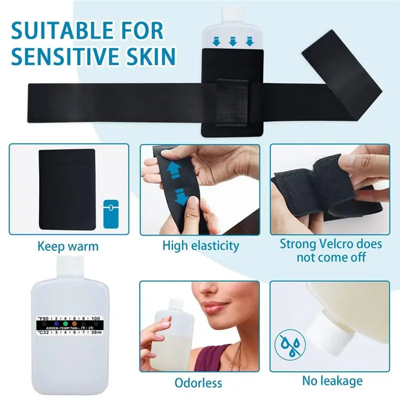 AT16 14Pcs Urine Test Complete Kits,2 Portable Empty Bottles,10 Adhesive Temperature Sensitive Test Strips and Insulation Bag