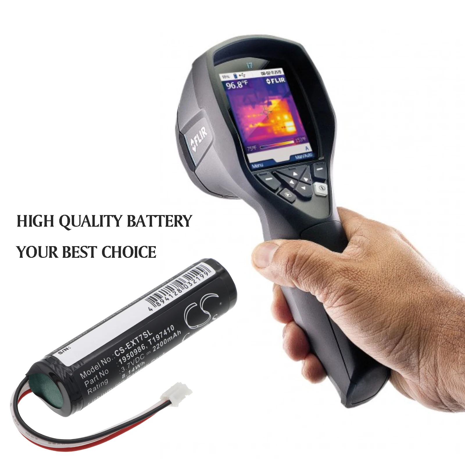 Thermal Camera 2200mAh Battery for FLIR Extech i5 Infrared Camera  Flir i7 1950986 T197410 T198470ACC T199376ACC i3 i5 i7 IRC40