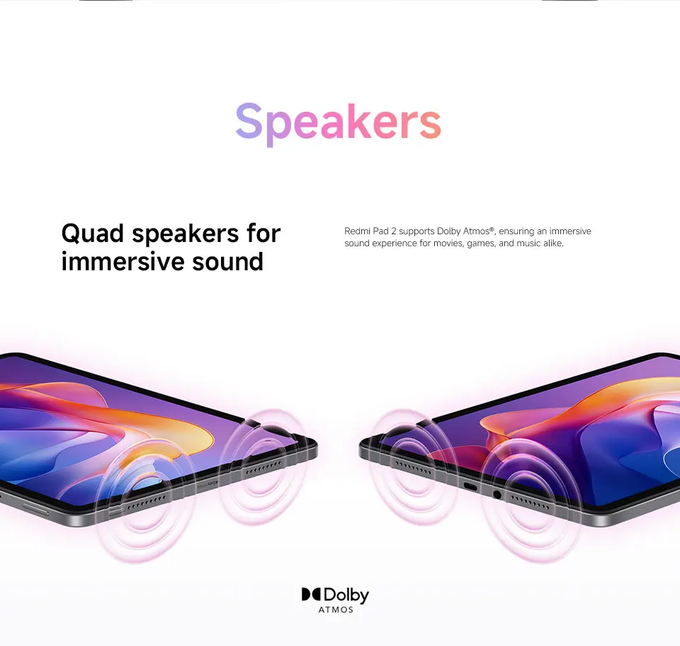 Global Version Xiaomi Redmi Pad 2 MTK Helio G100-Ultra 11' Display 18W Fast Charging 9000mAh Battery 90Hz Mi Tablet 8MP Camera