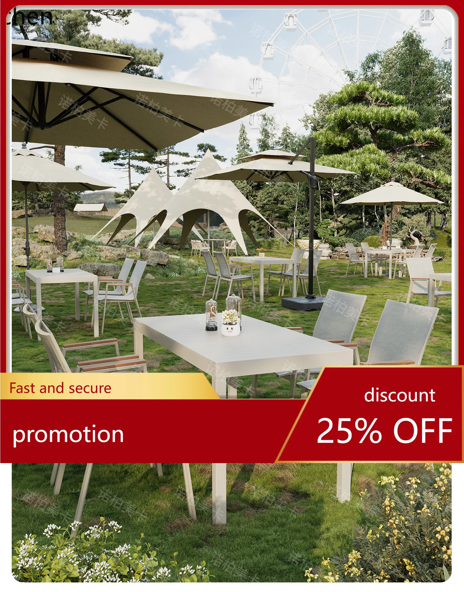 

HXL Outdoor Table and Chair Set for Cafes, Restaurants, BBQ Shops, and Open Spaces
