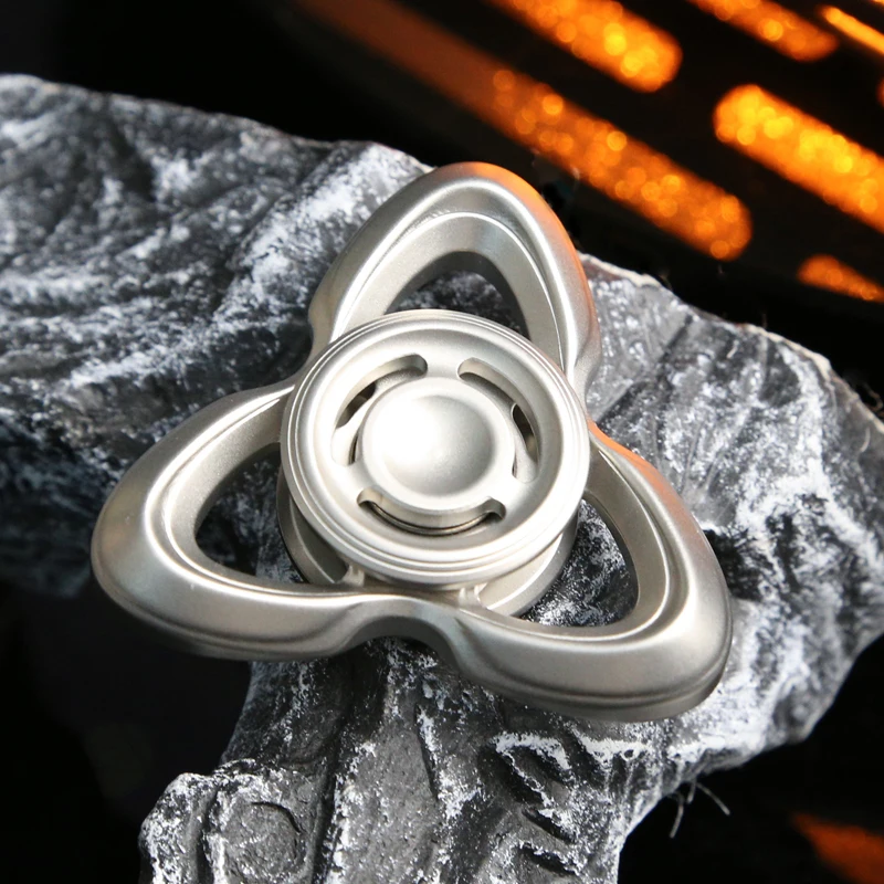 Rvs Threeleaf Vingertop Gyroscoop EDC Decompressie Speelgoed Fidget Spinner Voor Stress Volwassen Stress Speelgoed Cadeau