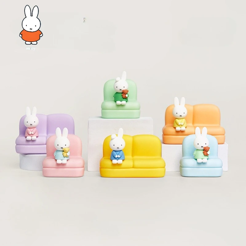 Miffy Sofa Stand II Blind Box Ornament, Handyständer, Figur, niedliche Sofa Blind Box Ornament