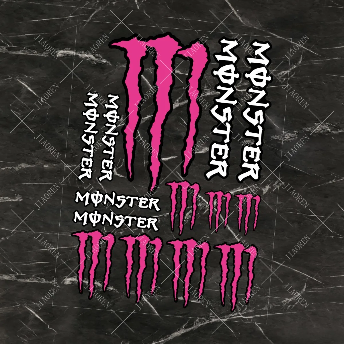 عيد الميلاد كبير الوحش الطاقة ملصق شعار خزان دراجة نارية سيارة ملصق مائي مجموعة عاكسة لياماها هوندا كاواساكي سوزوكي BMW KTM