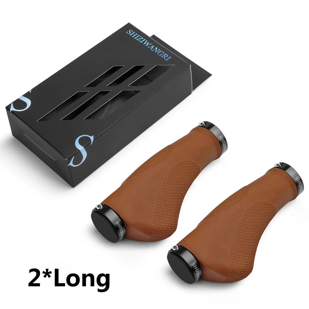 SHIZIWANGRI Bicycle Handlebar Ergonomic Grips TPR Rubber Comfy For Variable Speed Bicycles Cycling Handle Bar Cover End