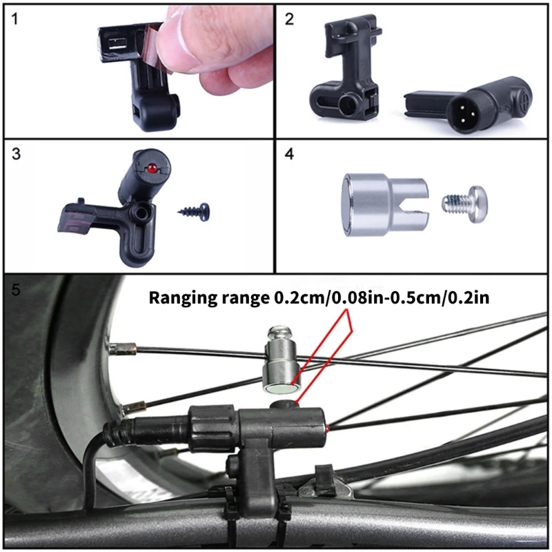 

Speedometers Ebike Speed Sensors Speed Detection Accessory Conversion for Accurate Velocities D5QD